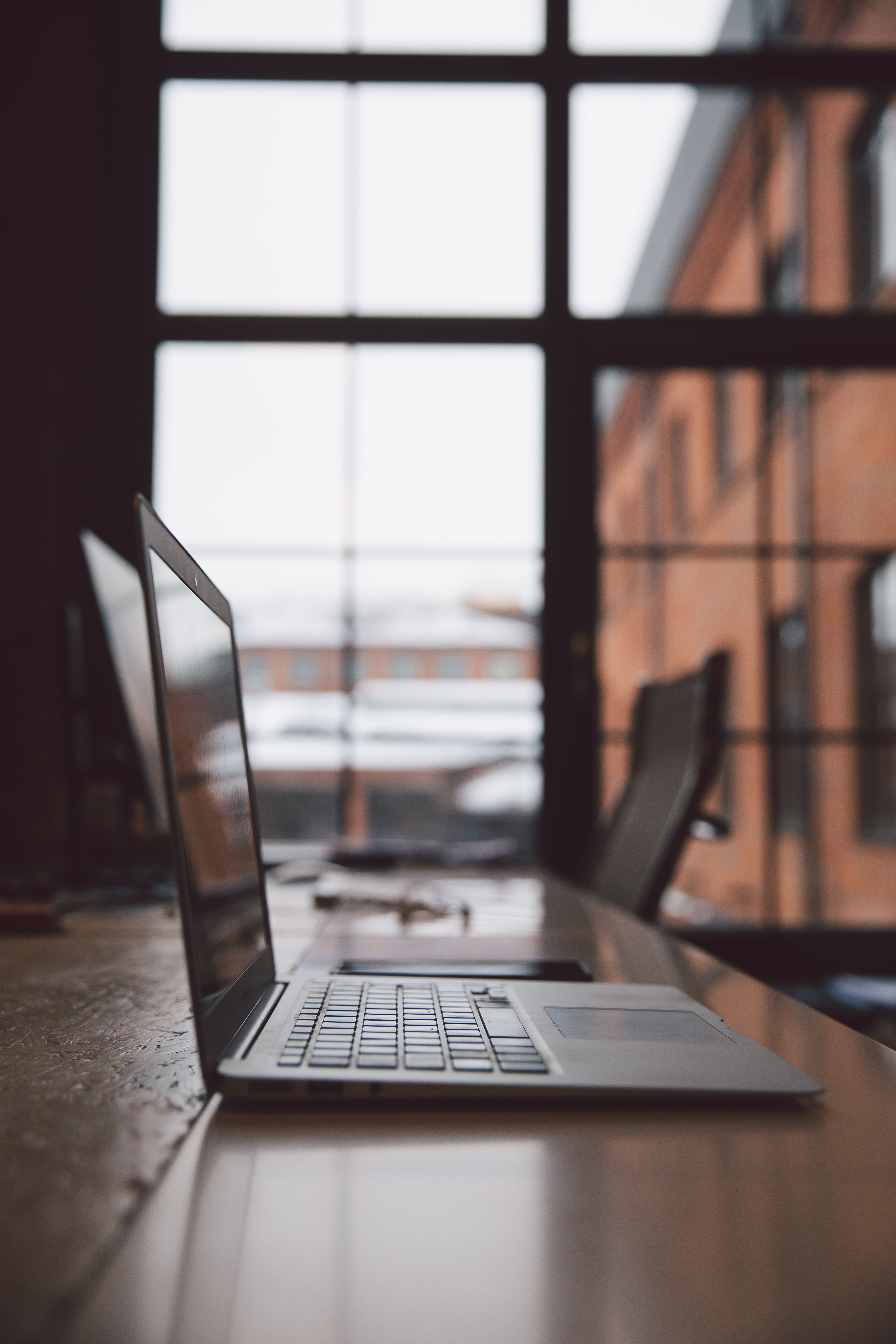 Laptop on desk